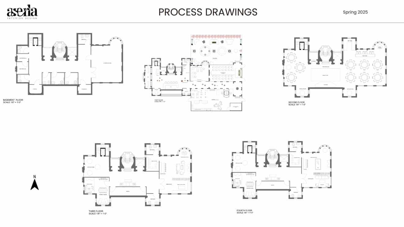 Schematic design layouts and floor plans